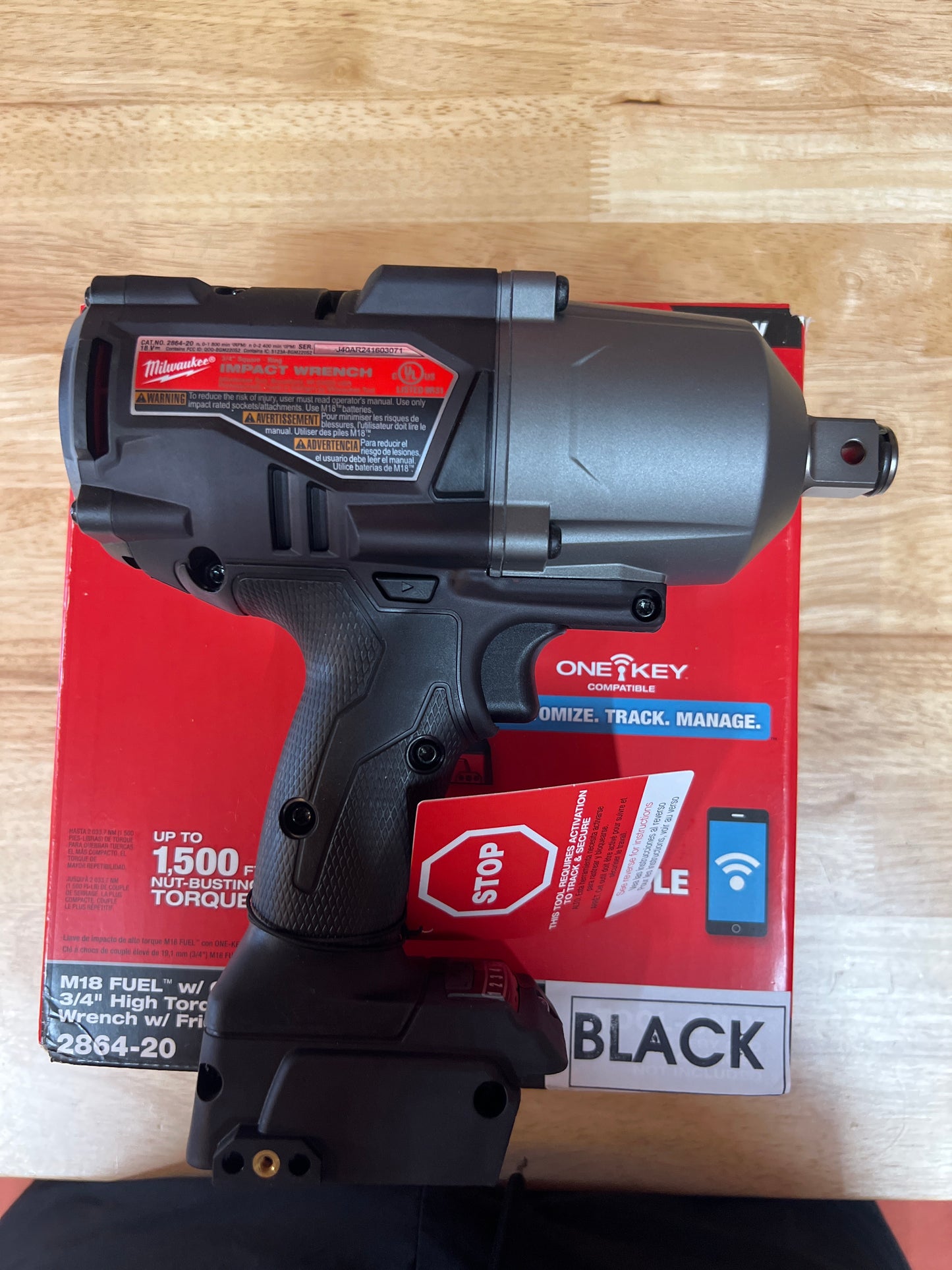 M18 fuel with one key three-quarter inch high torque impact in black 2864-20